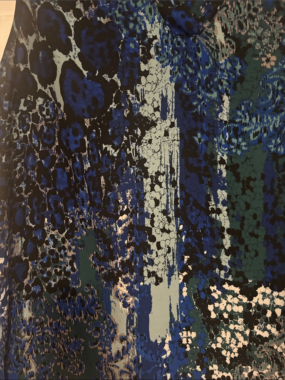 Premise Blue & Teal V-Neck Printed Sleeveless Top - Picture 4 of 4